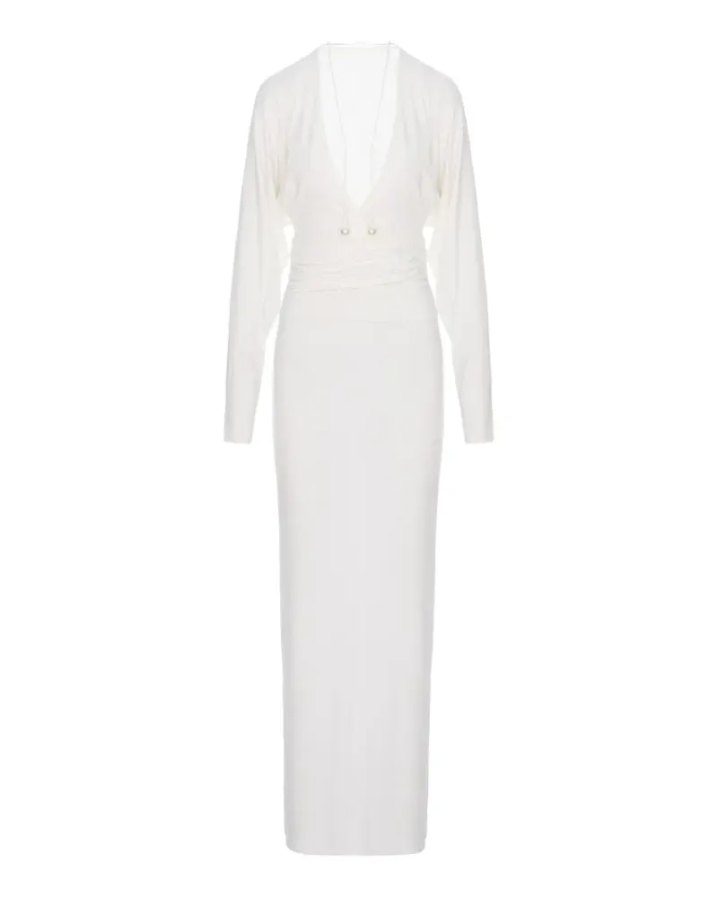 MANURÍ Mika tie-neck dress - Nude Nude