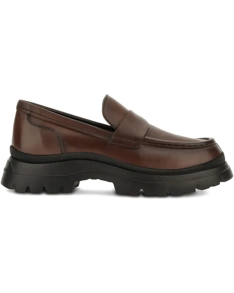 Hogan Loafer mit runder Kappe - Braun Braun