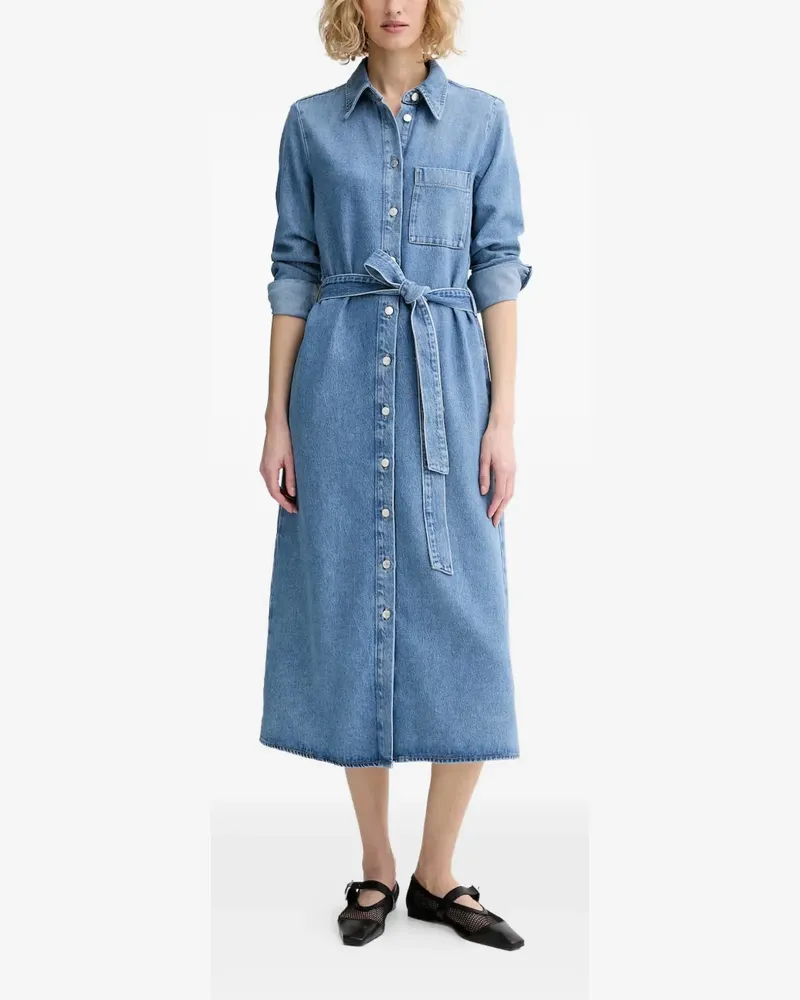 Marc O'Polo Midikleid mit Gürtel - Blau Blau