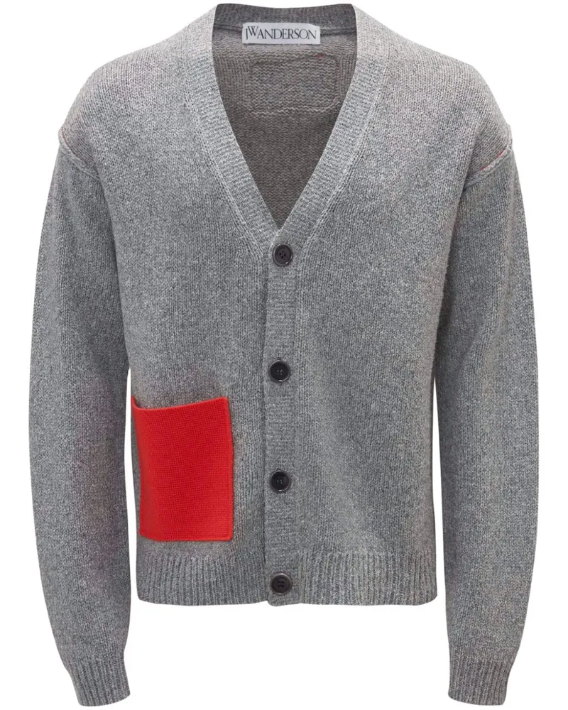 J.W.Anderson Zweifarbiger Cardigan Grau