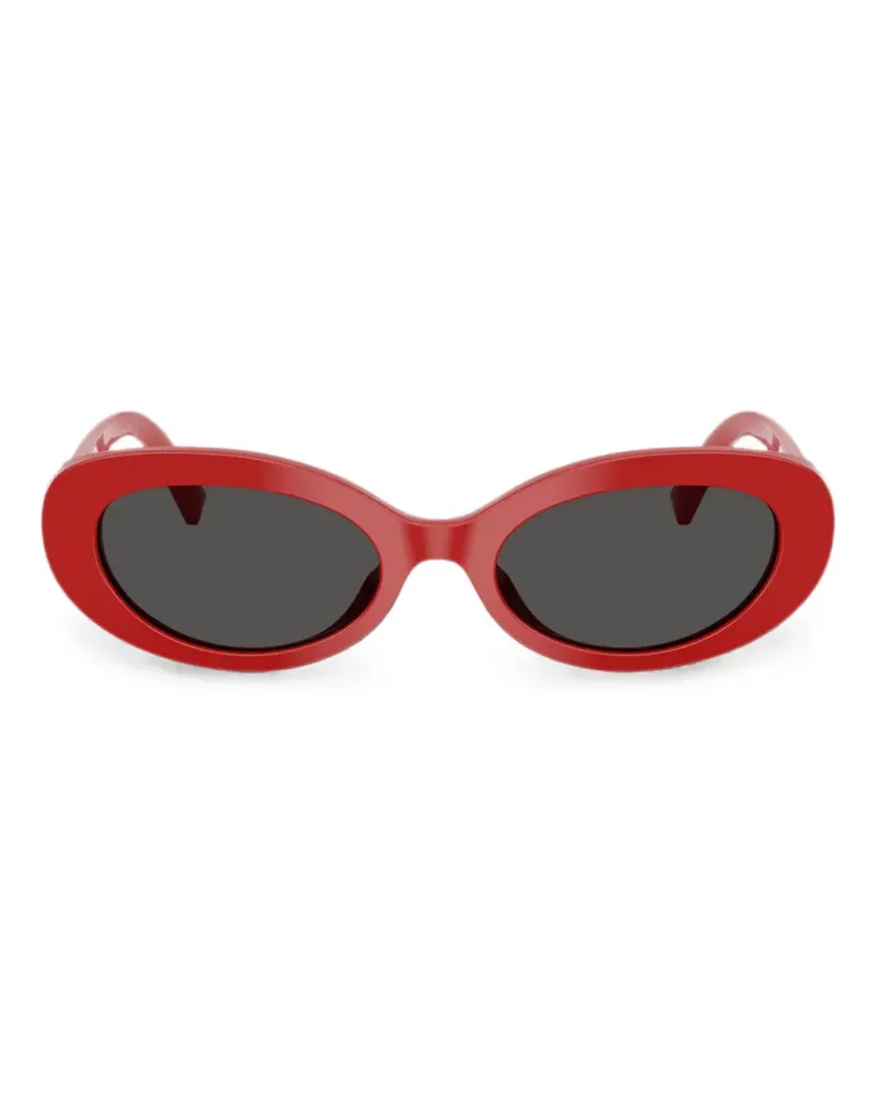Dolce & Gabbana Devotion Sonnenbrille mit ovalem Gestell - Rot Rot