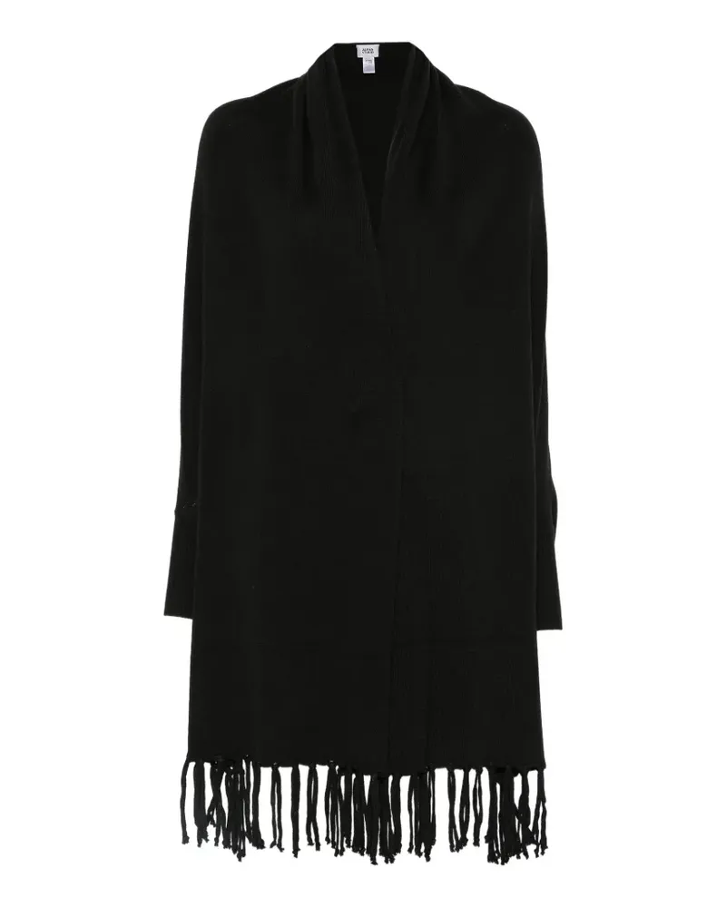 Alpha Studio Cardigan mit Fransen - Schwarz Schwarz