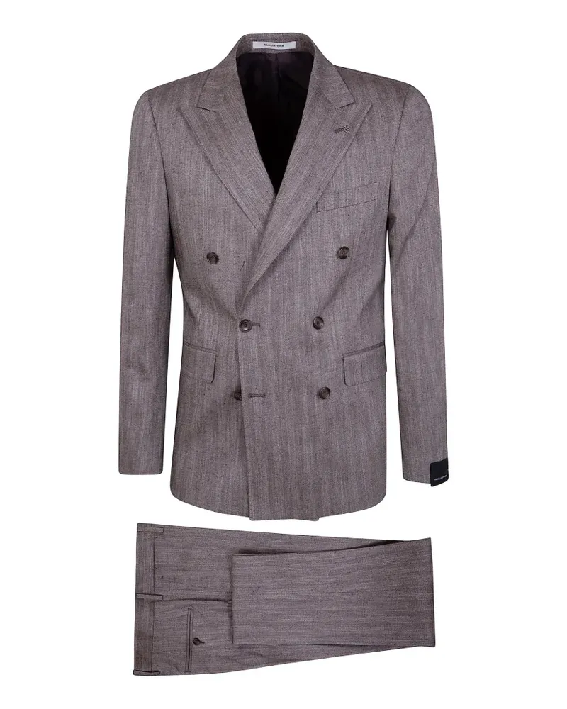 Tagliatore herringbone double-breasted suit - Braun Braun