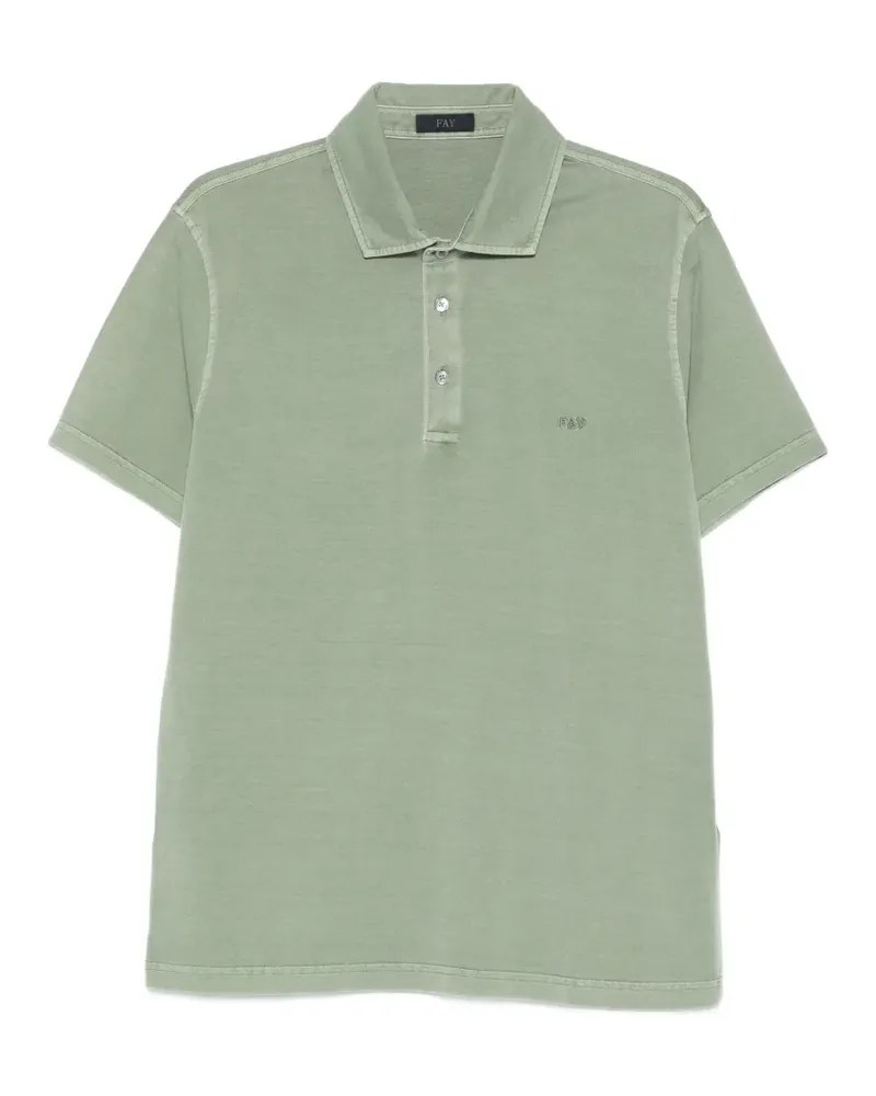 Fay Klassisches Poloshirt - Grün Grün
