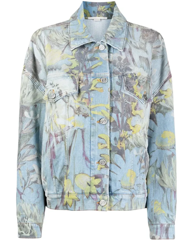 Stella McCartney Rewild Flora Jeansjacke - Blau Blau
