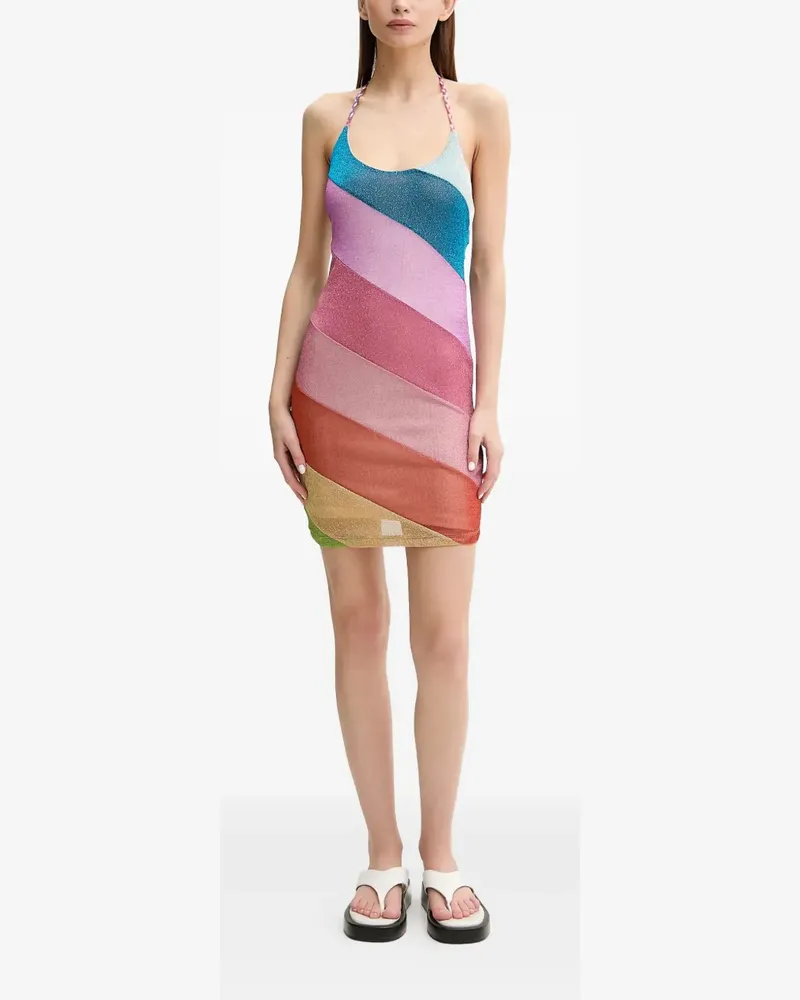 Kurt Geiger Rainbow Minikleid mit Streifen - Rosa Rosa