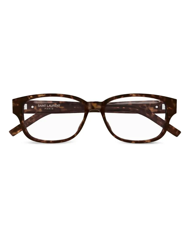 Saint Laurent Brille mit eckigem Gestell - Braun Braun