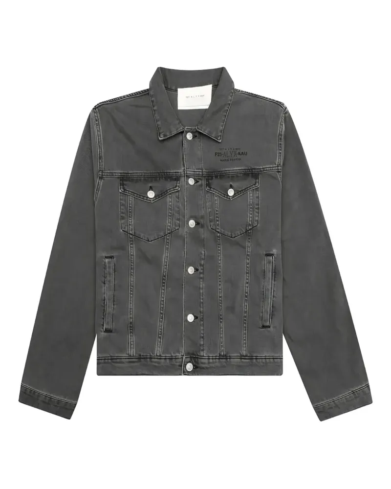 1017 ALYX 9SM Jeansjacke mit Mark Flood-Print - Schwarz Schwarz