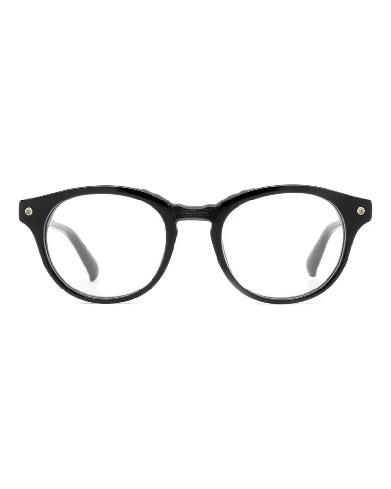 Yohji Yamamoto round-frame glasses - Schwarz Schwarz