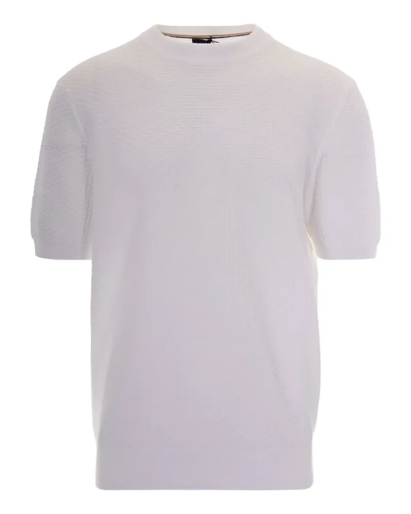 HUGO BOSS basket-weave sweater - Weiß Weiß