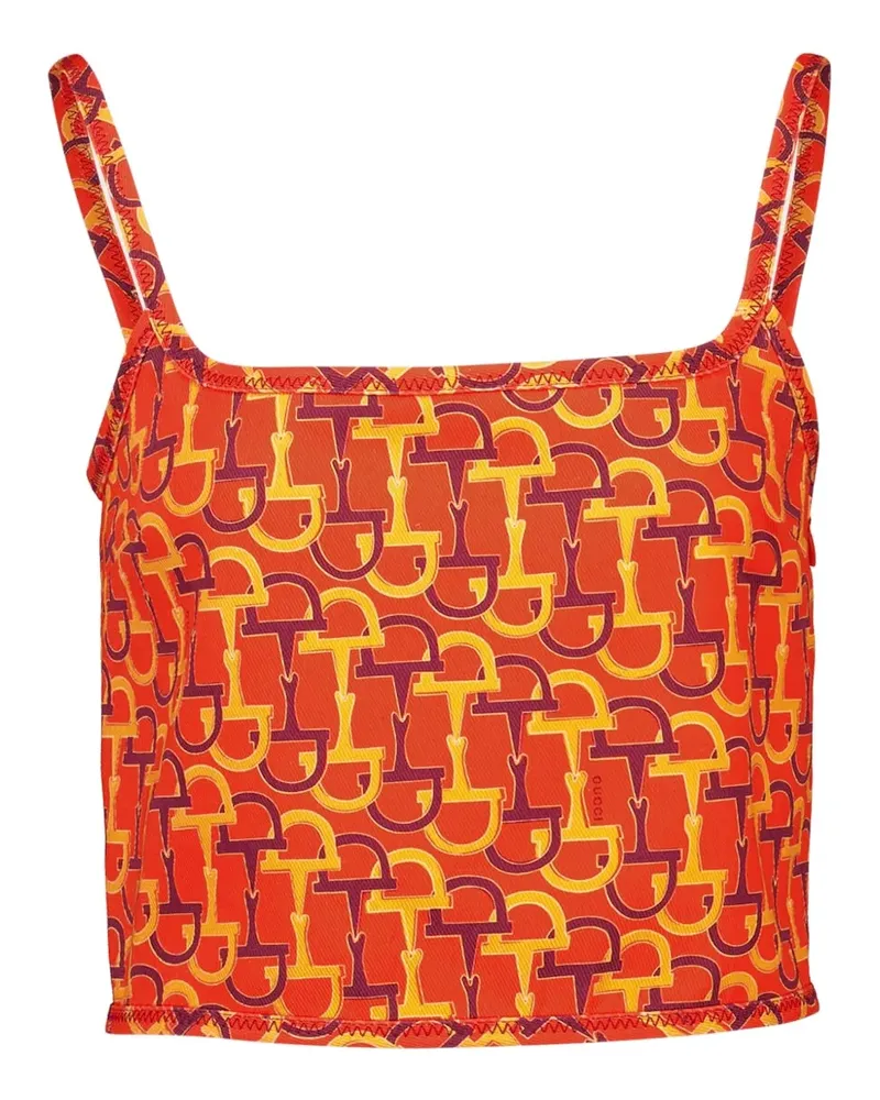 Gucci Oberteil mit Horsebit-Print - Orange Orange