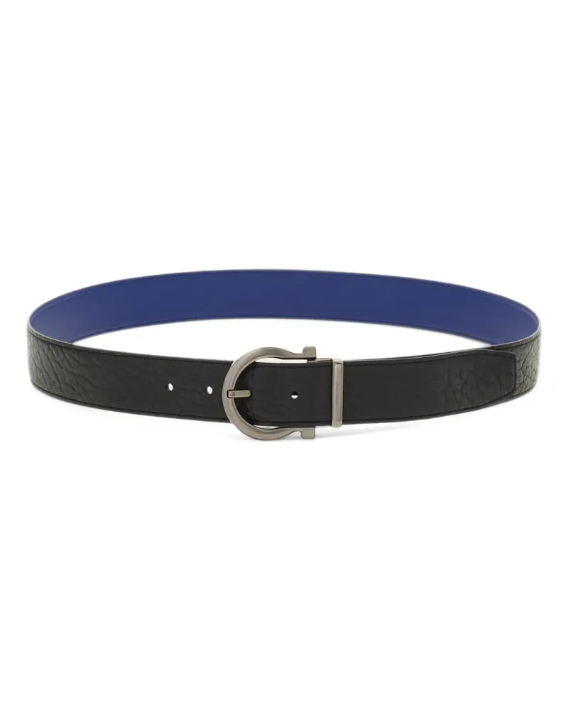 Ferragamo Wendbarer Gancini Gürtel - Schwarz Schwarz