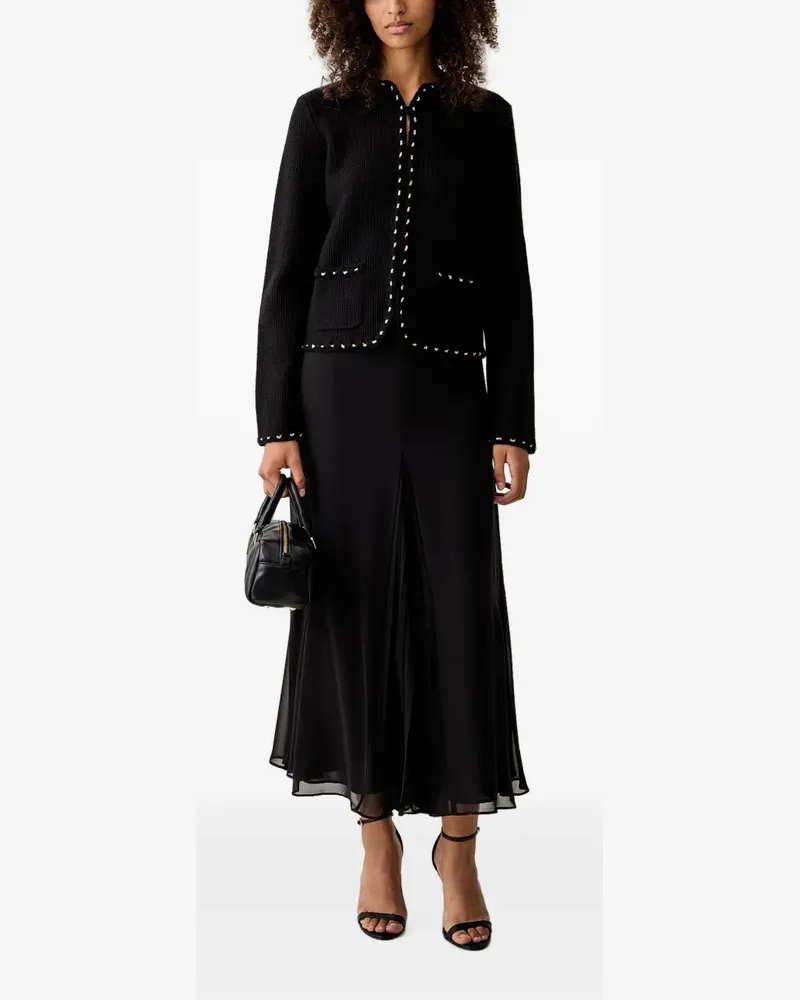 Luisa Spagnoli embellished bouclé cardigan - Schwarz Schwarz