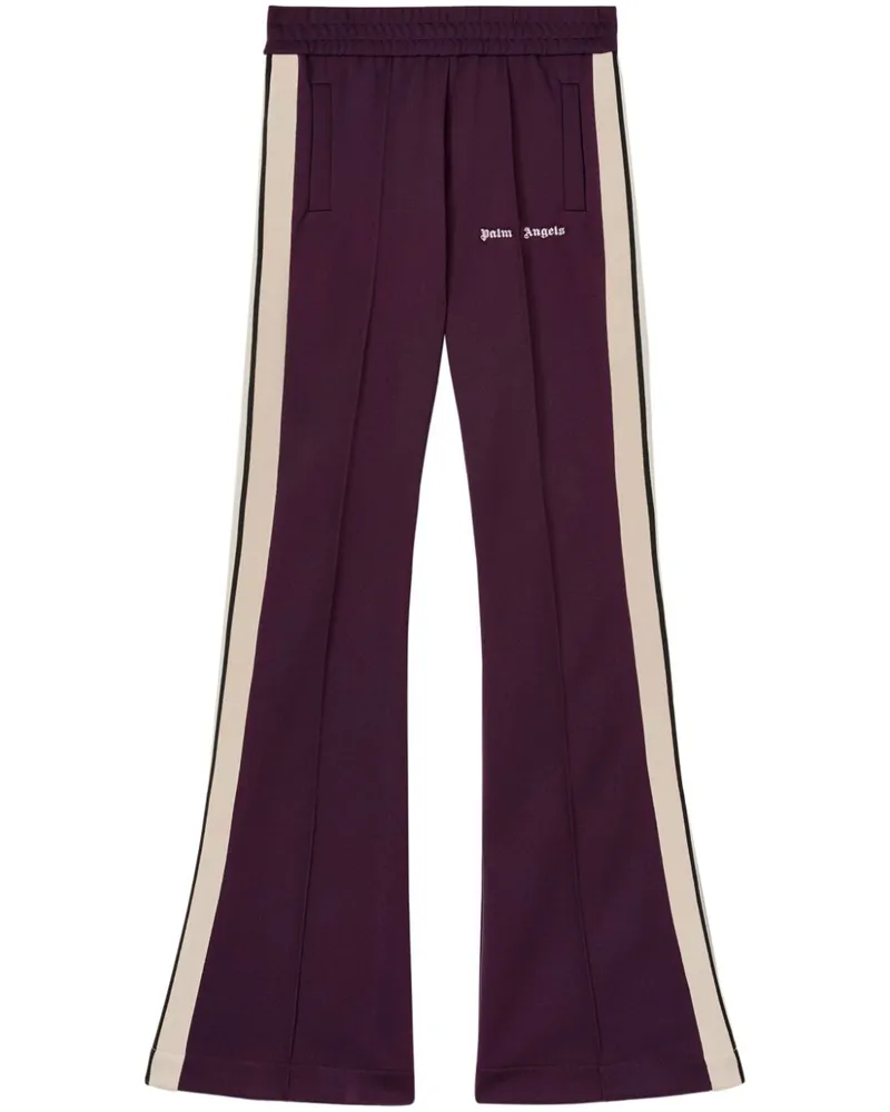 Palm Angels Ausgestellte Jogginghose mit Logo-Stickerei - Violett Violett