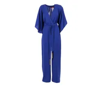 belted kimono jumpsuit - Blau