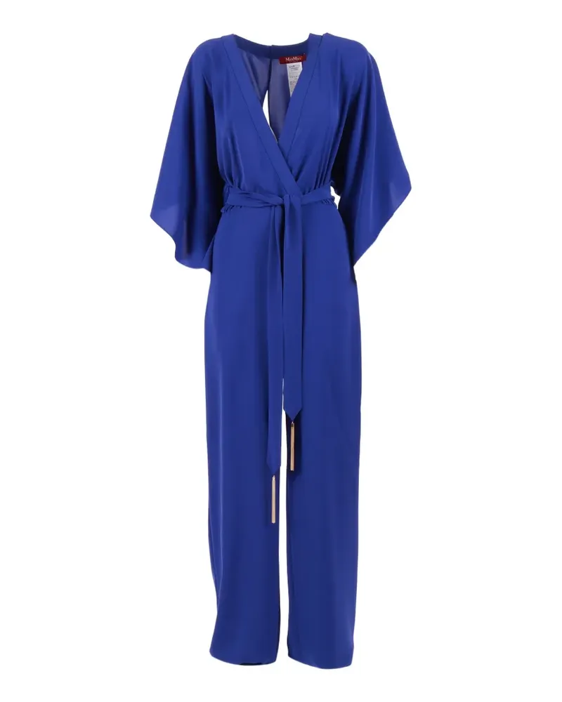 Max Mara belted kimono jumpsuit - Blau Blau
