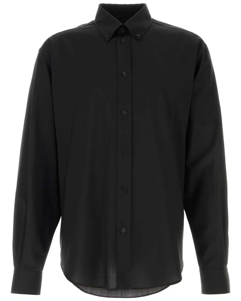 Fendi Klassisches Hemd - Schwarz Schwarz