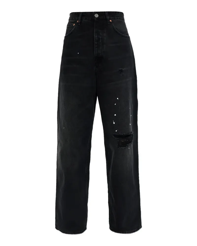 VETEMENTS distressed splatter jeans - Schwarz Schwarz