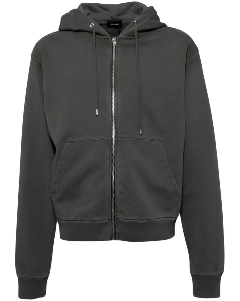 WE 11 DONE Kapuzenjacke mit tiefen Schultern - Grau Grau