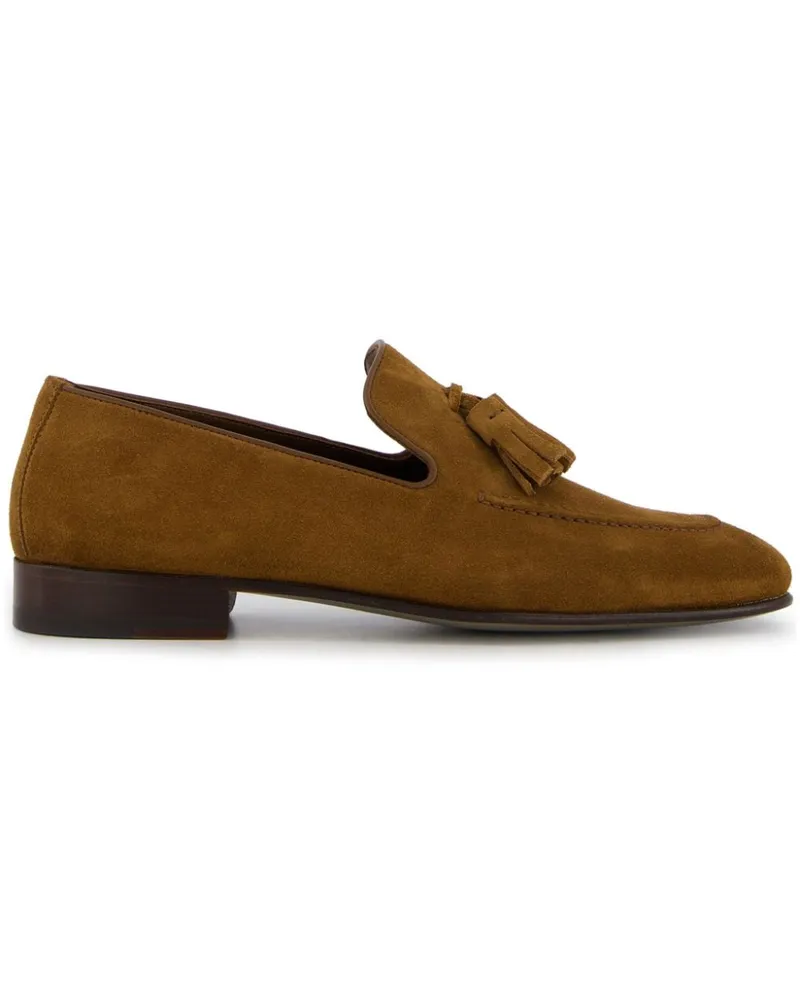 Manolo Blahnik Chester Loafer aus Wildleder - Braun Braun