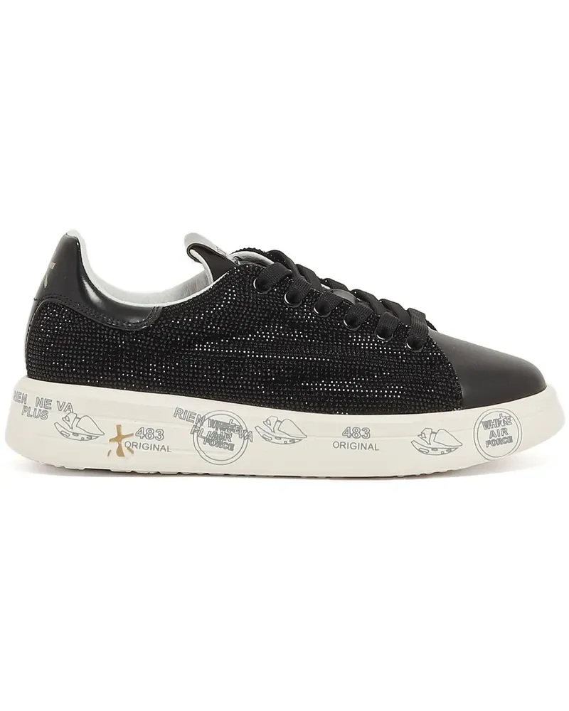 Premiata Sneakers mit Kristallen - Schwarz Schwarz