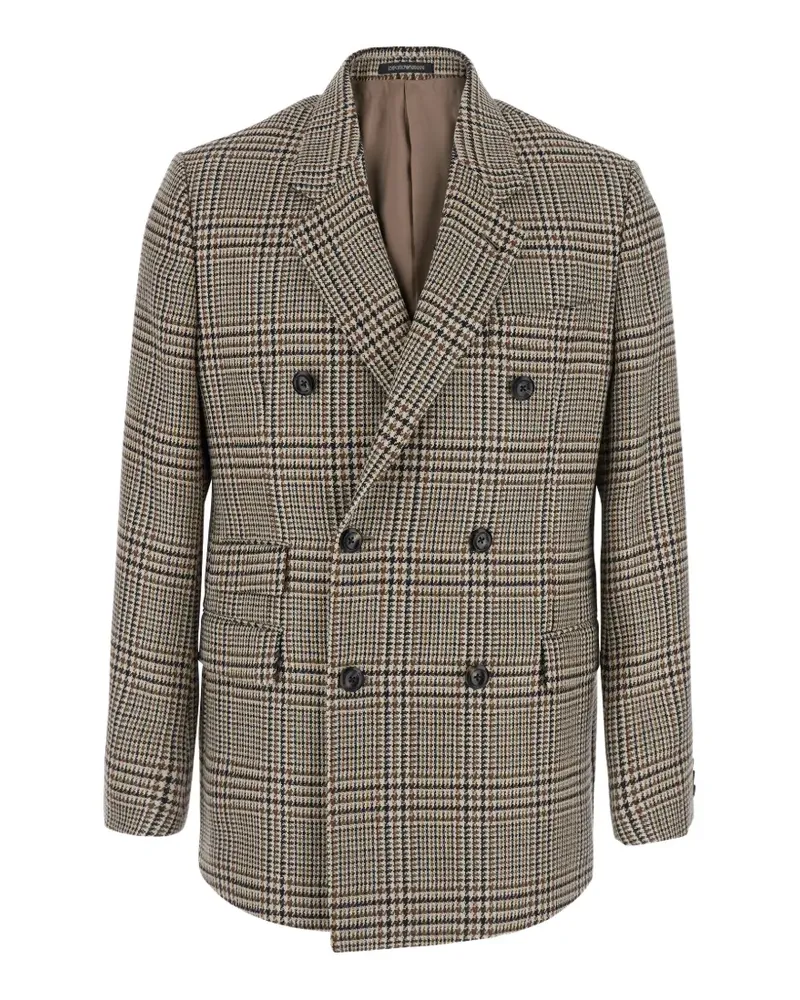 Emporio Armani Blazer mit Prince of Wales-Karomuster - Nude Nude