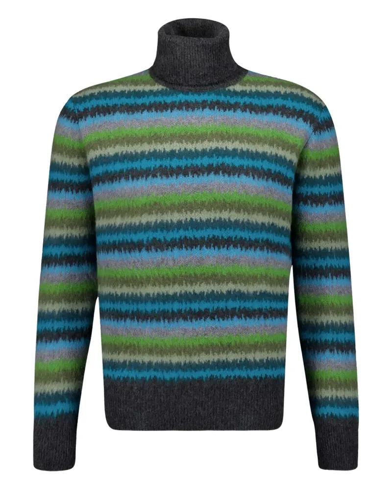 Piacenza Cashmere Gestreifter Kaschmirpullover - Blau Blau