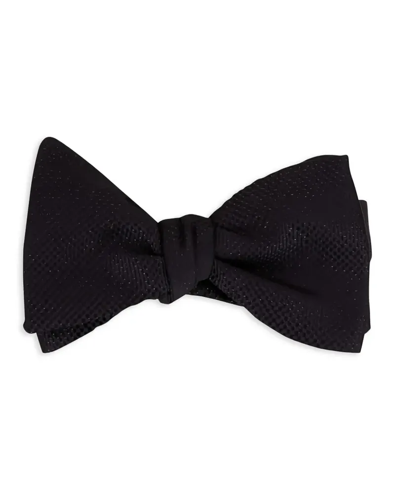 Eton Strukturierte Fliege - Schwarz Schwarz