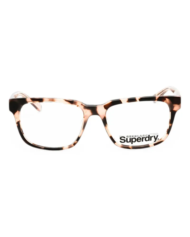 Superdry. tortoiseshell-effect rectangle-frame glasses - Braun Braun