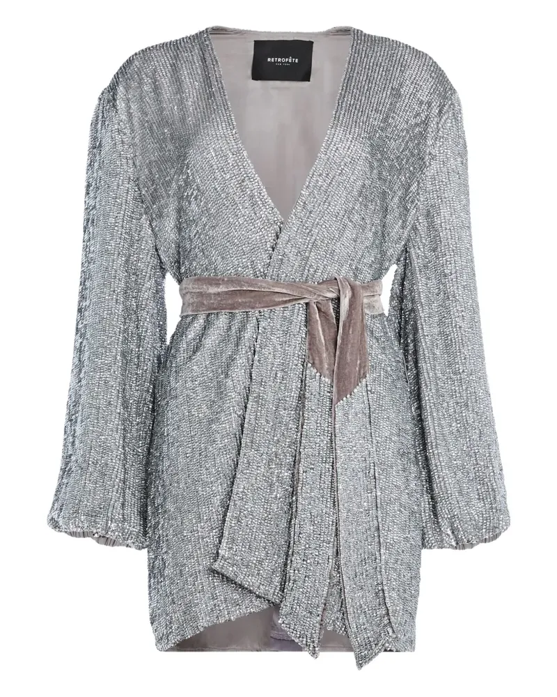 Retrofête Gabrielle Paillettenkleid - Silber Silber