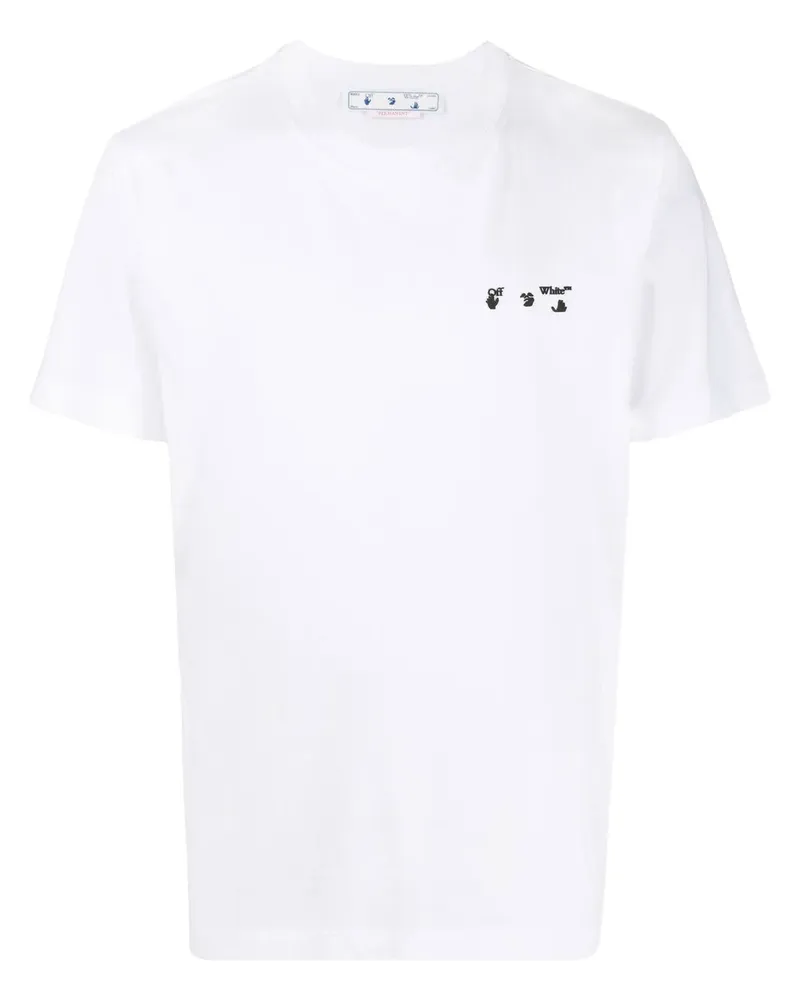 OFF-WHITE Slim-Cut T-Shirt mit Logo-Print - Weiß Weiß