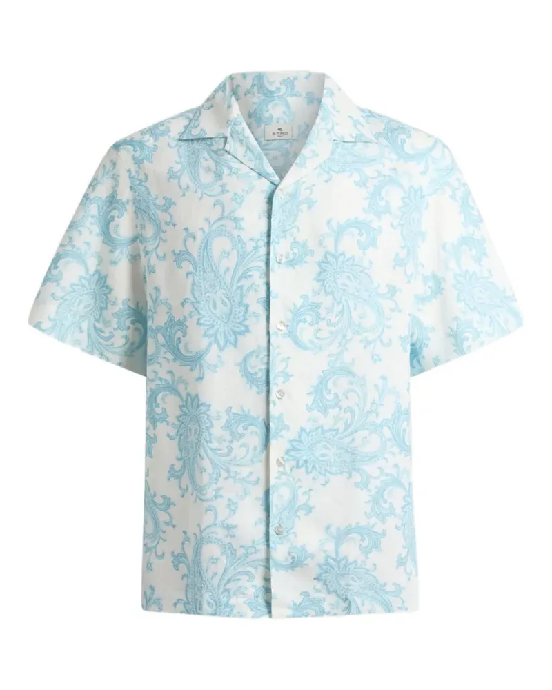 Etro paisley bowling short-sleeve shirt - Weiß Weiß