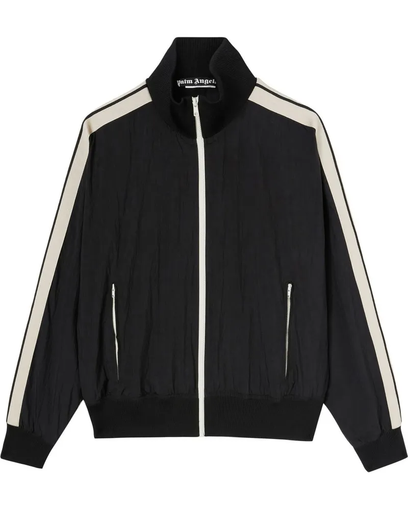 Palm Angels Trainingsjacke mit Logo-Print - Schwarz Schwarz