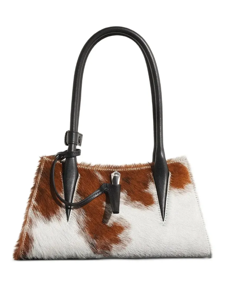 Thierry Mugler Schultertasche mit Print - Braun Braun