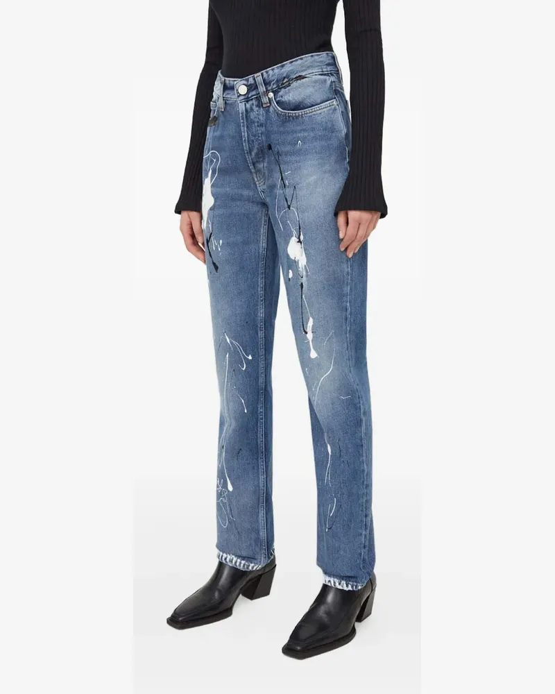 Won Hundred paint-detail jeans - Blau Blau