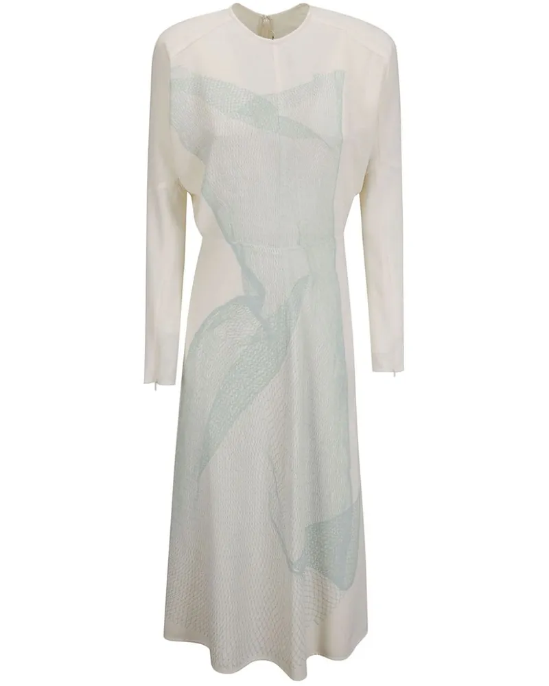 Victoria Beckham Maxikleid mit Netzeinsatz - Weiß Weiß