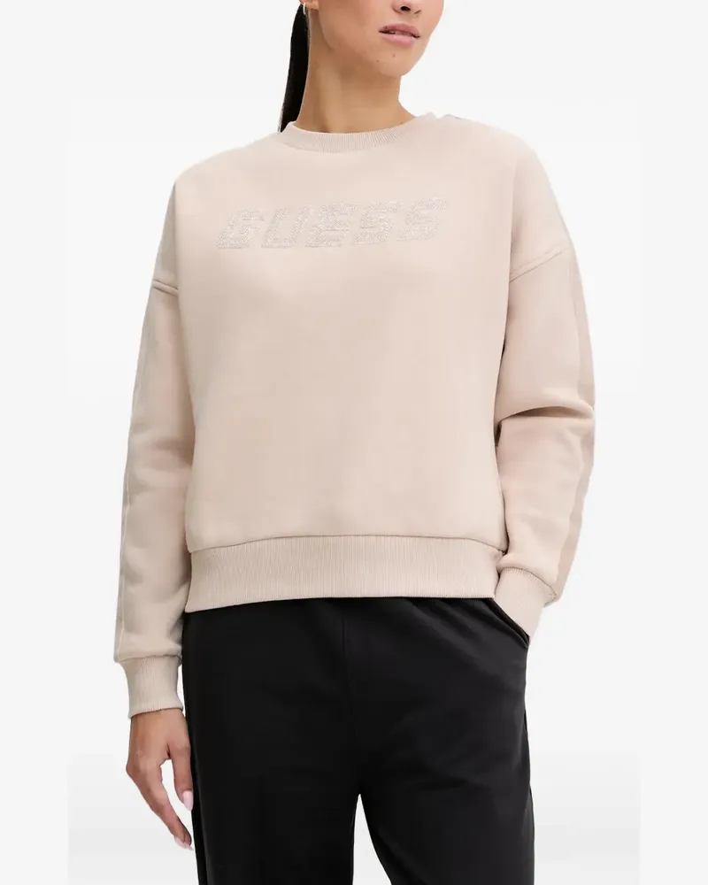 Guess Sweatshirt mit Logo - Nude Nude