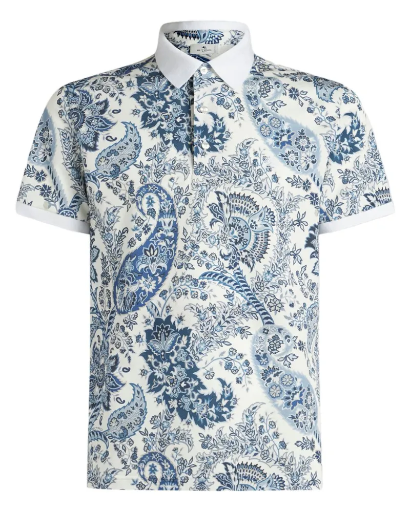 Etro Poloshirt mit Paisley-Print - Weiß Weiß
