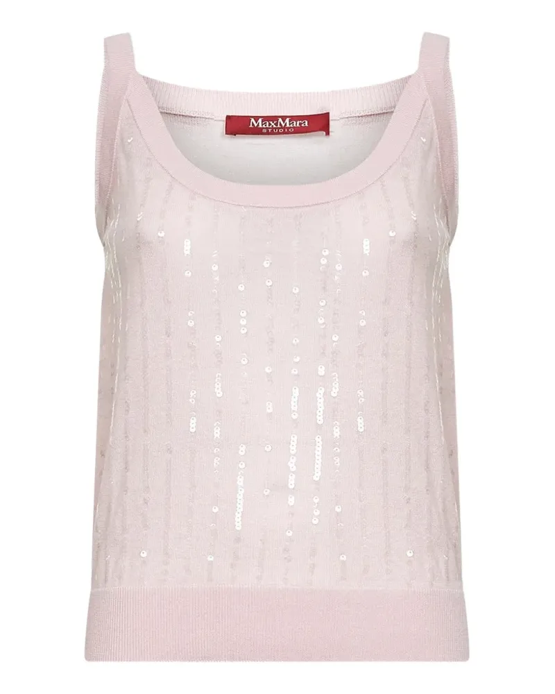 Max Mara Cosetta Oberteil mit Pailletten - Rosa Rosa