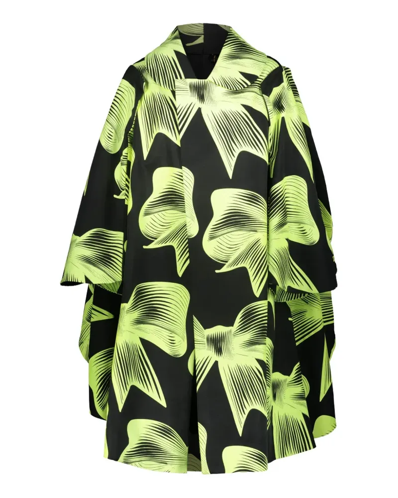 Comme des Garçons bow-print oversized coat - Schwarz Schwarz