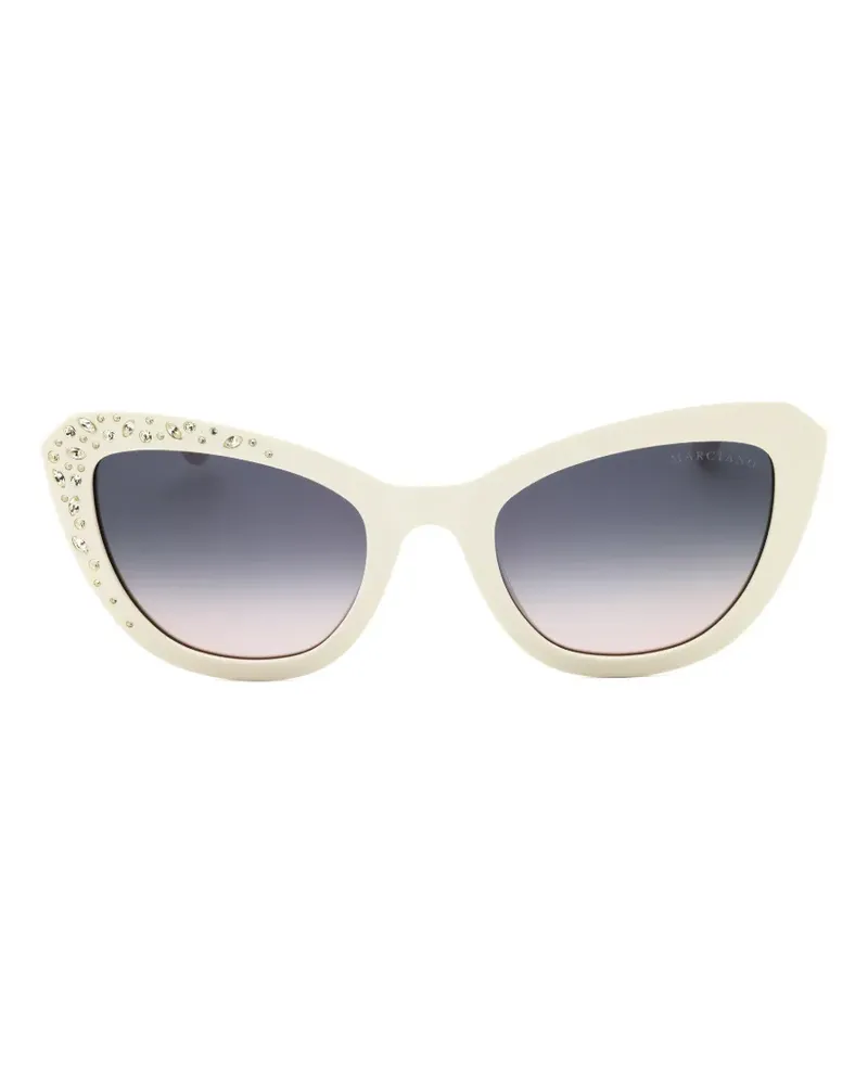 MARCIANO Los Angeles crystal-embellished cat-eye sunglasses - Weiß Weiß