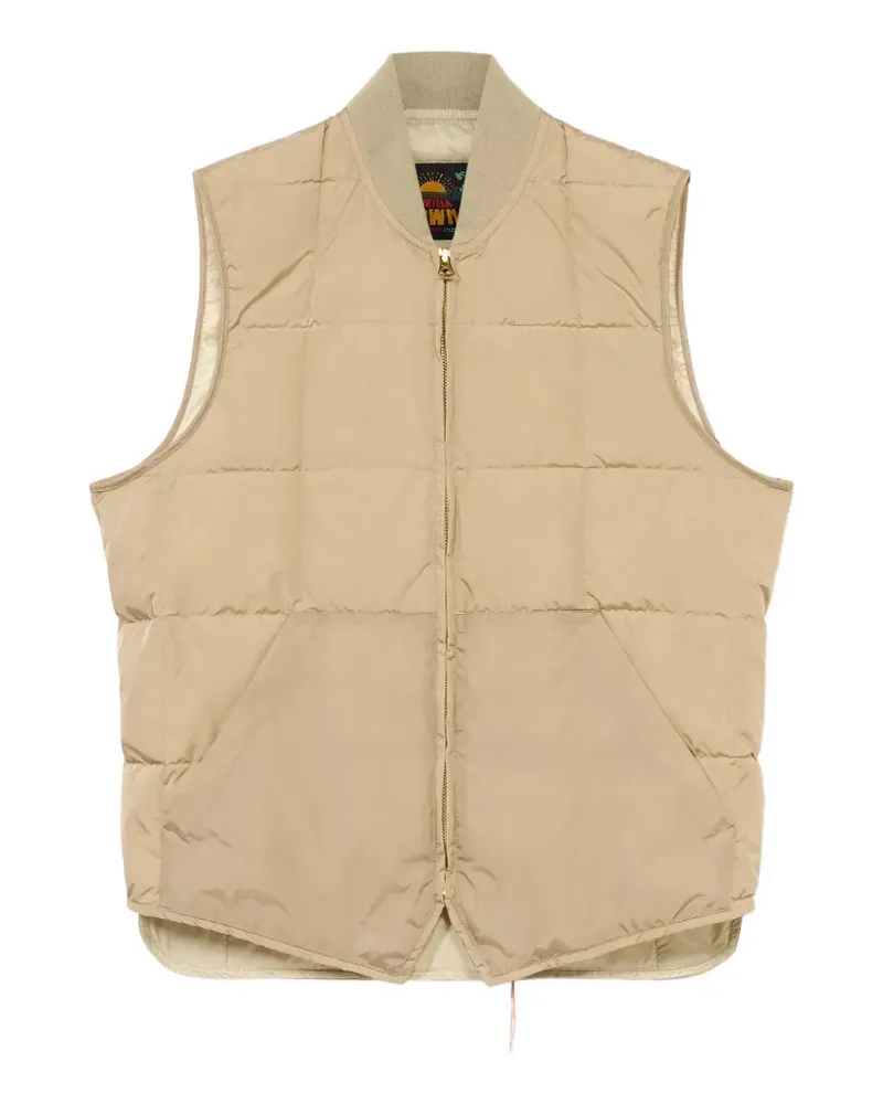 Fortela Vest zip quilted gilet - Nude Nude