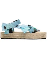 Arizona Love Flache Trekky Sandalen aus Bast Blau