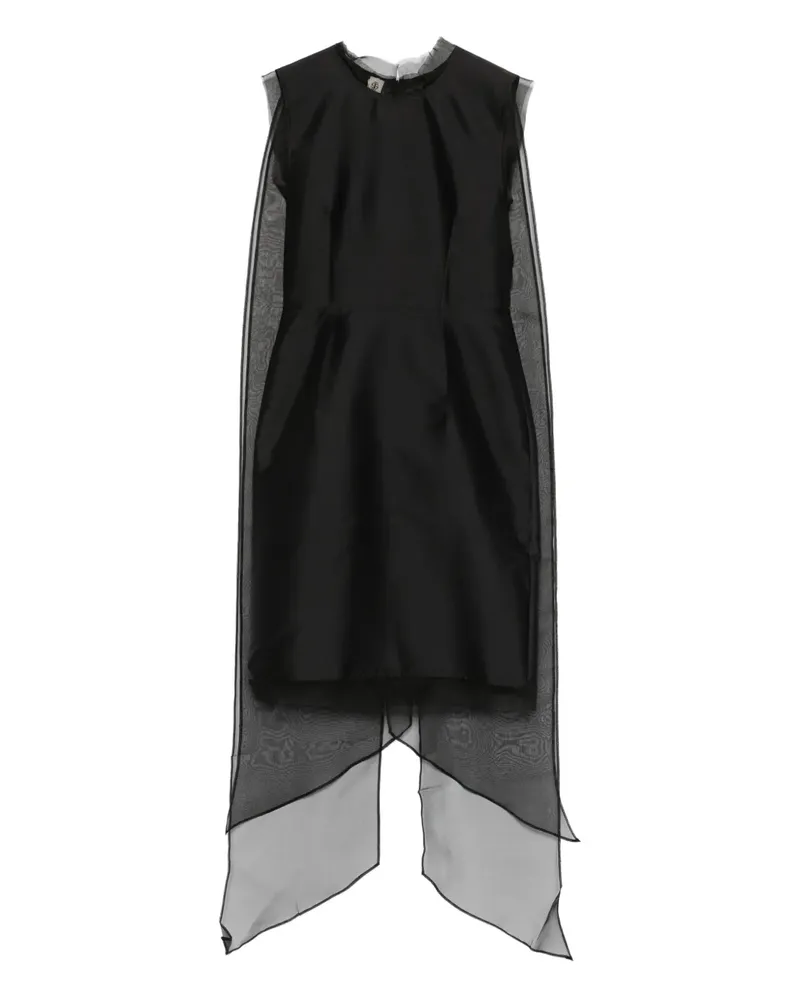 The Garment Vivaldi tulle-panel midi dress - Schwarz Schwarz