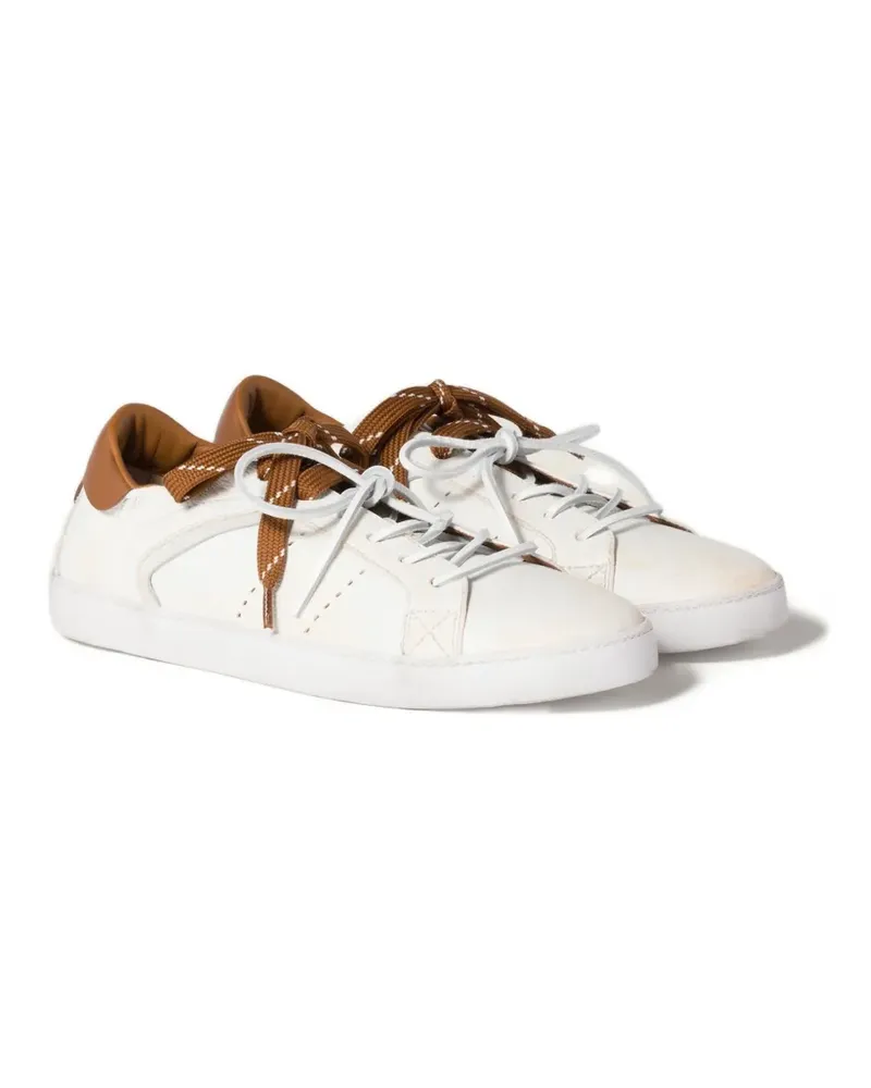 Miu Miu Deco leather sneakers - Weiß Weiß