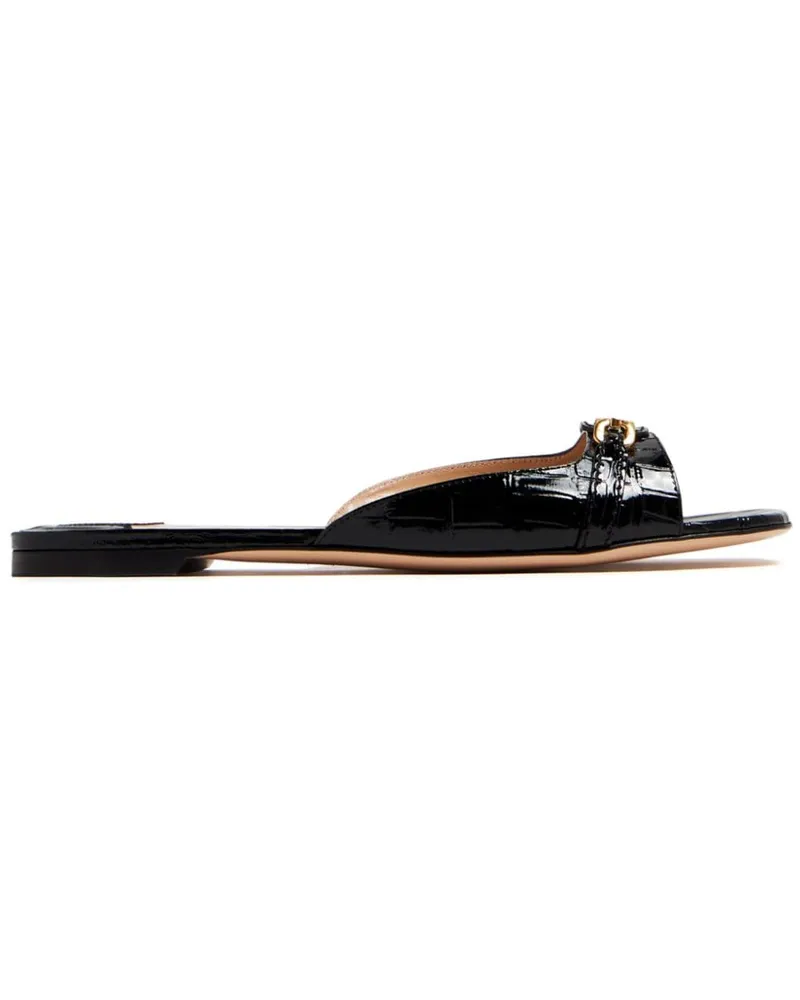 Tom Ford Whitney Mules mit Kroko-Effekt - Schwarz Schwarz