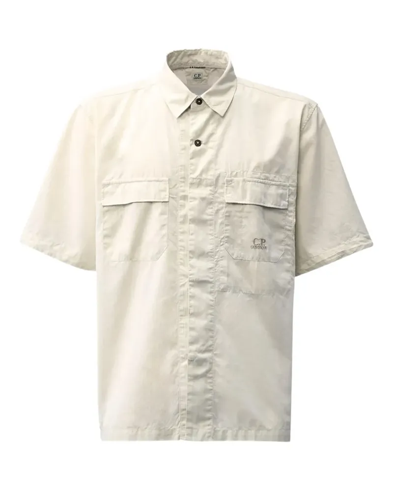 C.P. Company logo-embroidered shirt - Nude Nude