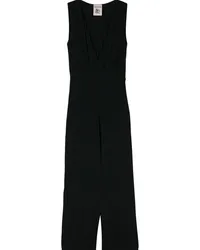 Semicouture Jumpsuit mit V-Ausschnitt Schwarz