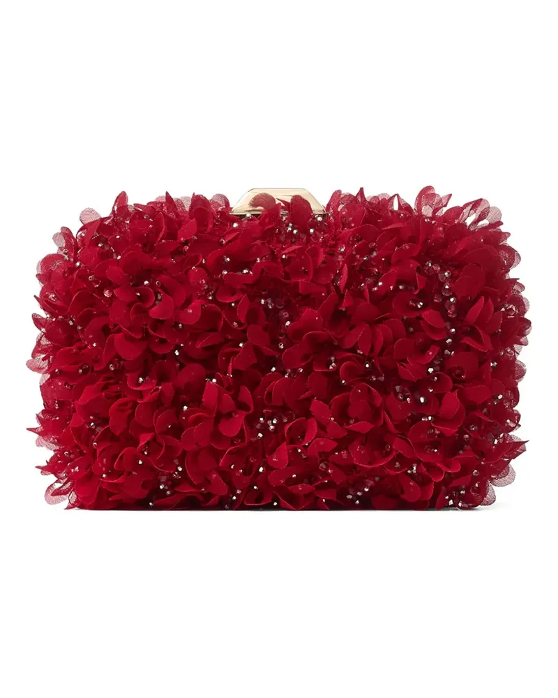 Jimmy Choo Cloud floral crystal clutch bag - Rot Rot