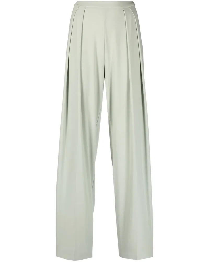 Norma Kamali Tapered-Hose mit Bundfalten - Grün Grün